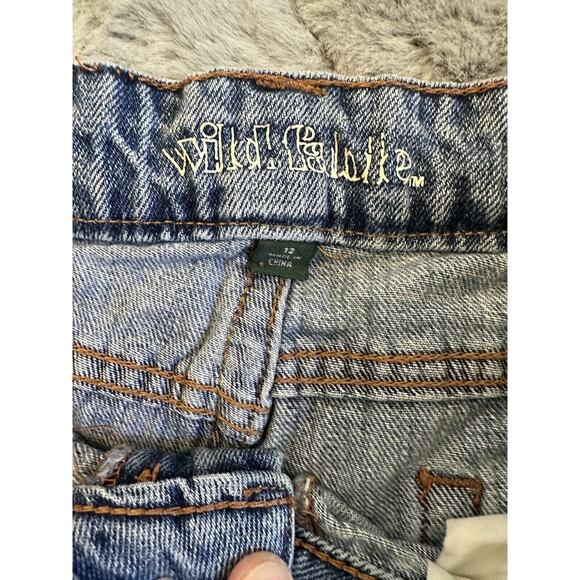 Wild Fable - Women's Highest Rise Cut Off Jean Light Denim Distressed Shorts 12 - Picture 5 of 8